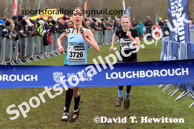 Girls Under-15s 2023 UK CAU Inter Counties Cross Country Champs, Prestwold Hall, Loughborough. Photo: David T. Hewitson/Sports for All Pics